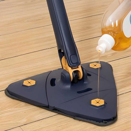 All-in-One 360° Rotatable Mop for Floor, Wall & Ceiling Cleaning with Adjustable Handle & Microfiber Pads
